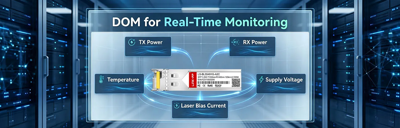 MGBIC-BX120-D Module with DOM for Real-Time Monitoring