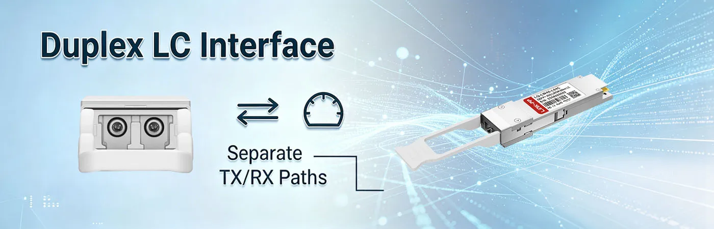 QSFPP-40G-ZR4-Lite Module with Duplex LC Interface