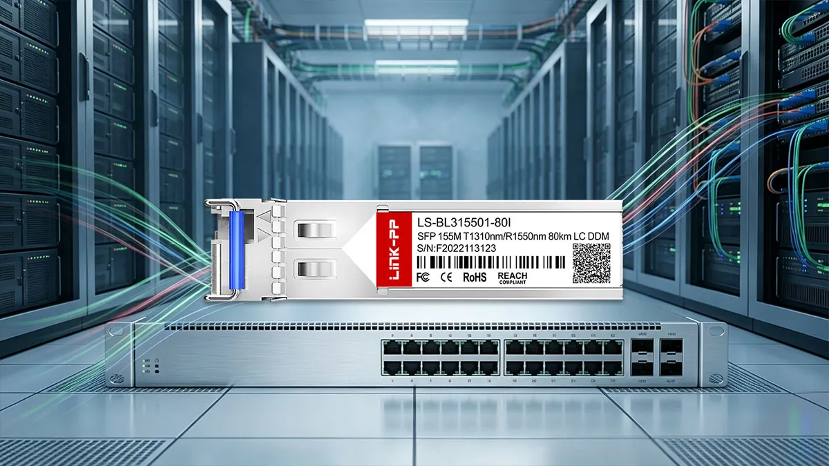 LINK-PP Módulo óptico SFP LS-BL315501-80I de 155M