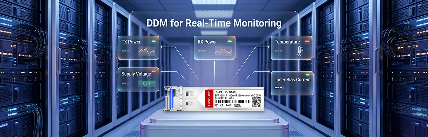 Módulo LS-BL315501-80I con DDM para monitorización en tiempo real.