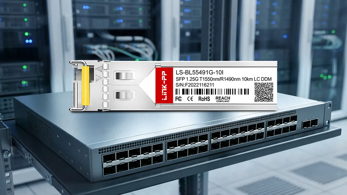 LINK-PP Módulo Óptico SFP BiDi LS-BL55491G-10I 1.25G