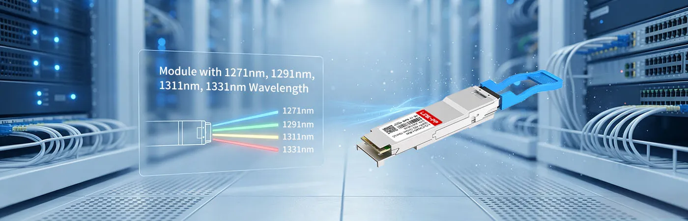QSFP-LR4-40G-I Module with 1271nm, 1291nm, 1311nm, 1331nm Wavelength