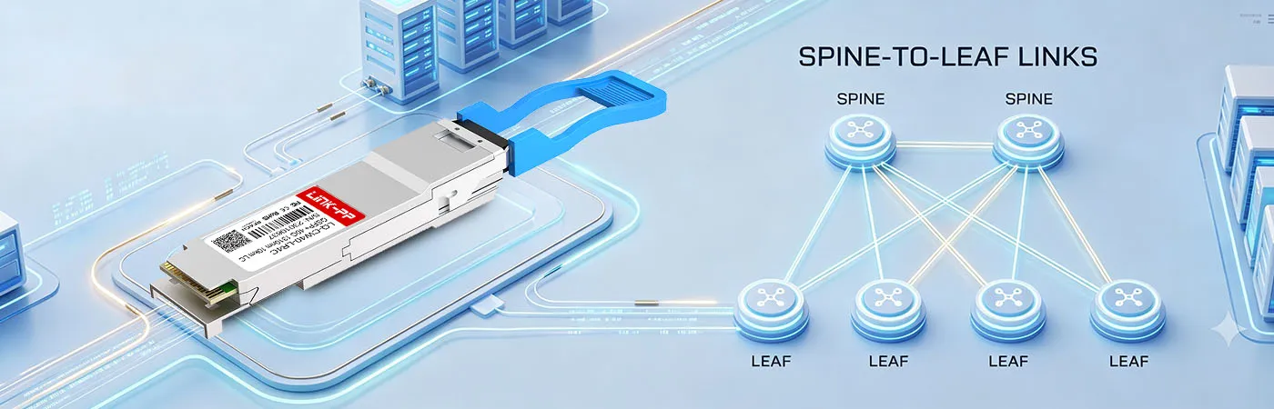 QSFP-40G-LR4: 스파인-리프 링크를 위한 40G 연결