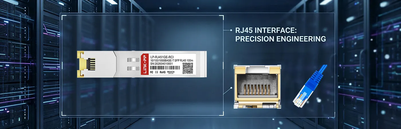 RJ45インターフェースを備えたSFP-GEB-T-ILモジュール
