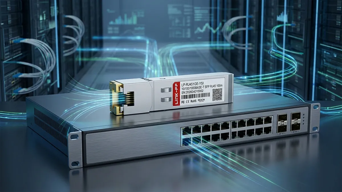 Cisco SFP-GEB-T-IL互換 LINK-PP 10/100/1000BASE-T SFP銅線モジュール