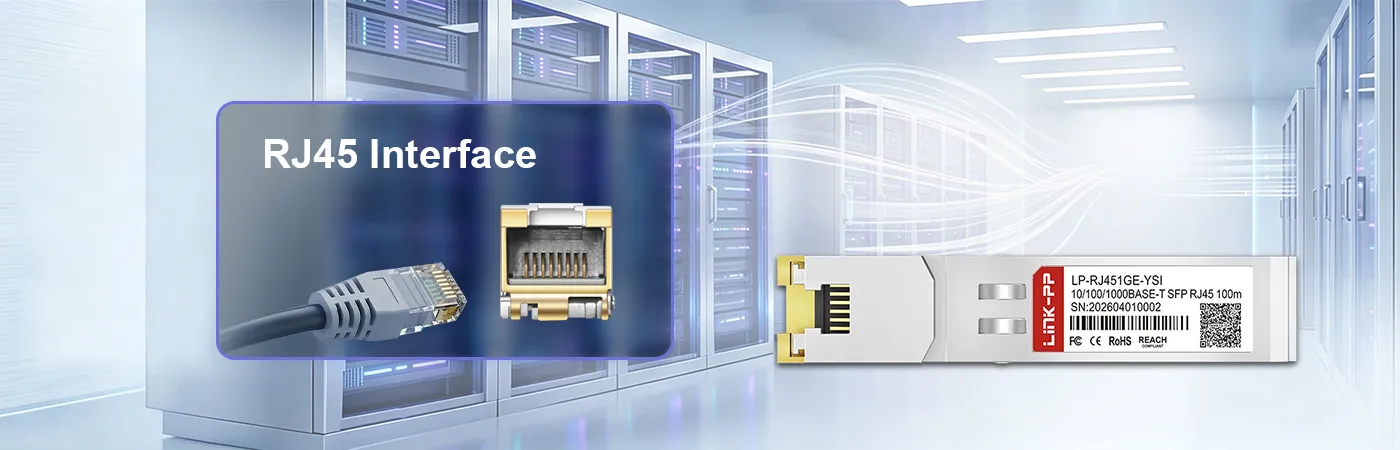 RJ45インターフェースを備えたSFP-GEB-T-ILモジュール