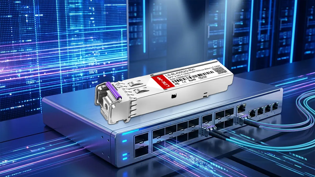 LINK-PP Démonstration d'utilisation du module SFP BiDi 2.5G LS-BL49552G-80C