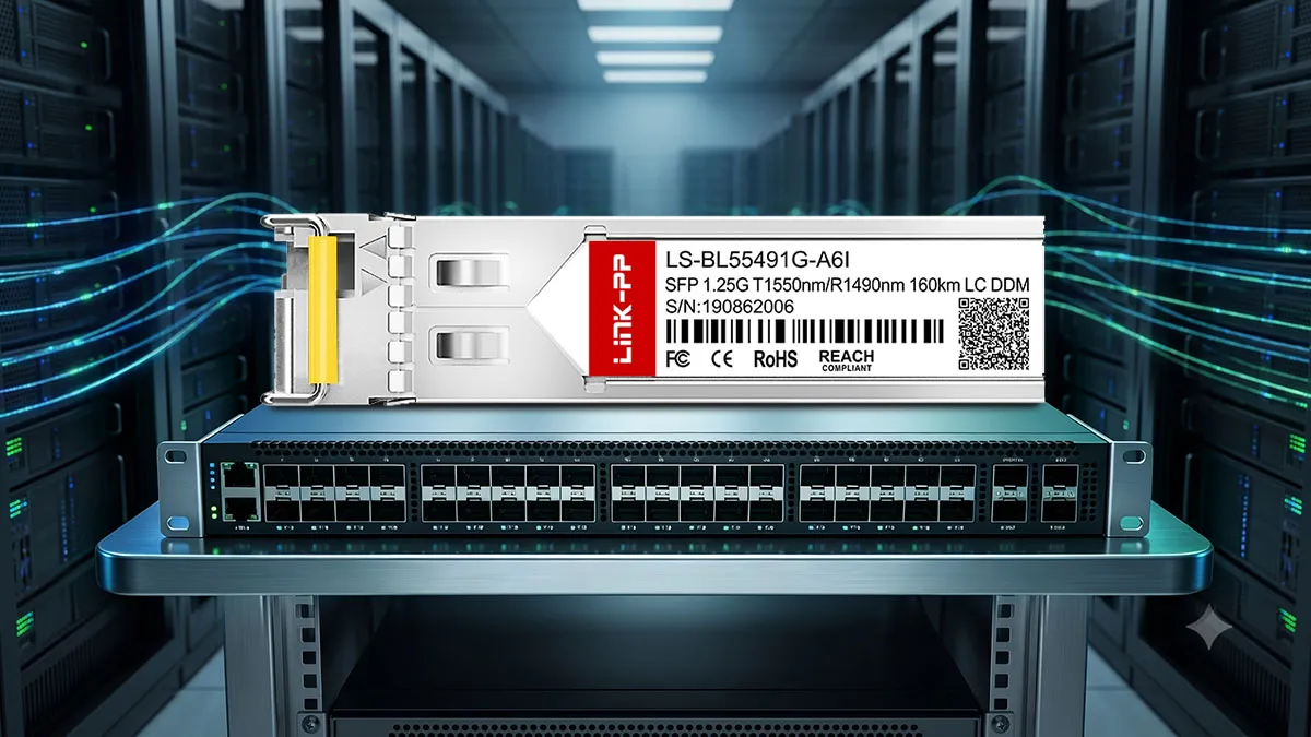 Brocade SFP-1G54-BX160-I互換 LINK-PP 1G BiDi SFP光モジュール