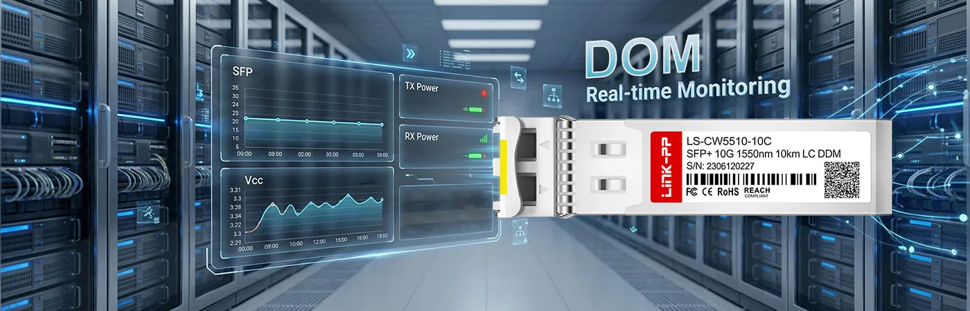CWDM-SFP10G-10M Module with DOM for Real-Time Monitoring