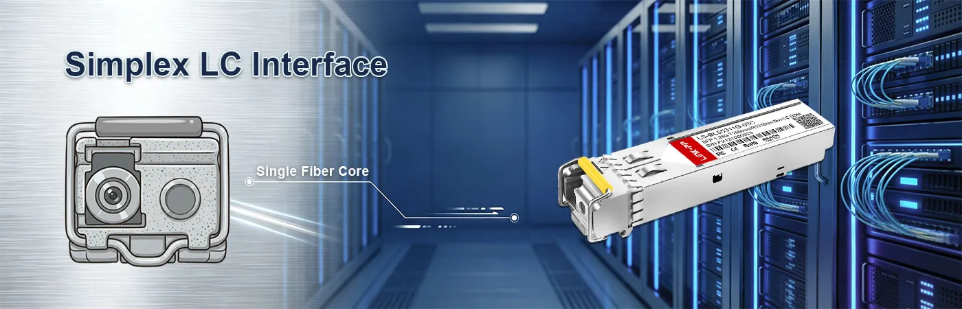 シンプレックスLCインターフェース搭載UACC-OM-SM-1G-Sモジュール
