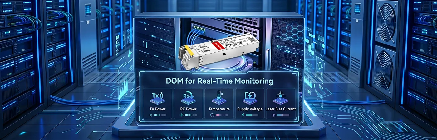 リアルタイム監視用DOM搭載UACC-OM-SM-1G-Sモジュール