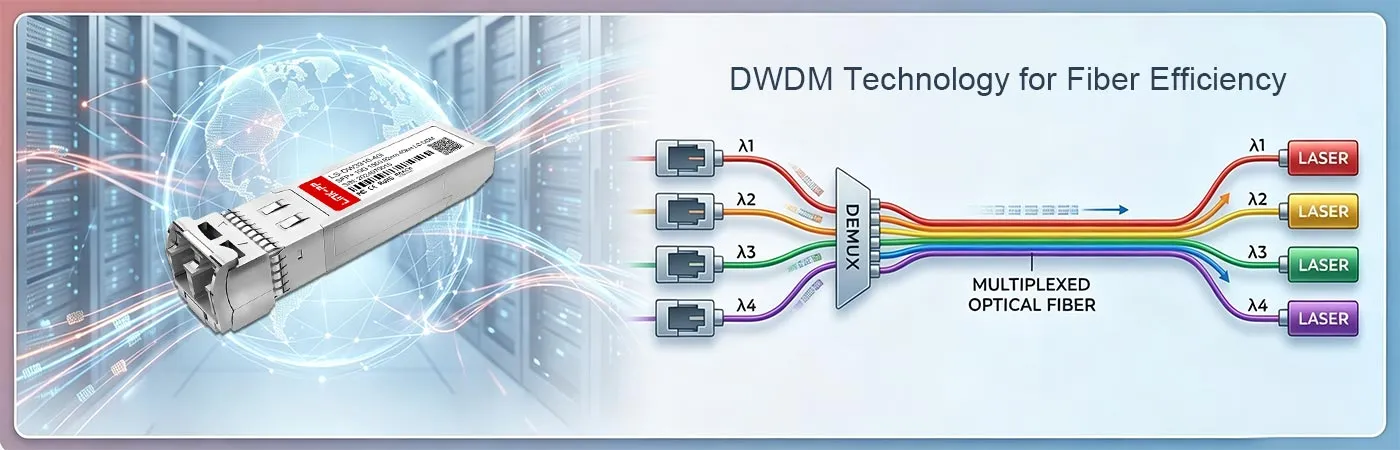 DWDM-SFP10G-50.92-I Module with DWDM Technology for Fiber Efficiency