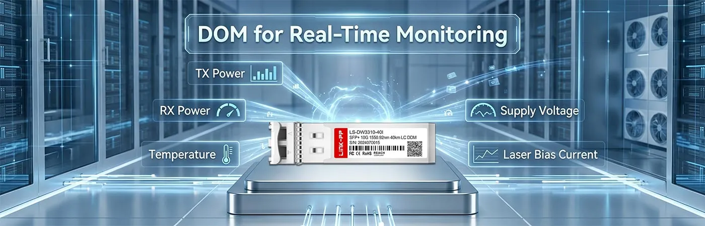 DWDM-SFP10G-50.92-I Module with DOM for Real-Time Monitoring