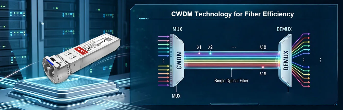 وحدة CWDM-SFP10G-20S بتقنية CWDM لتحسين كفاءة الألياف