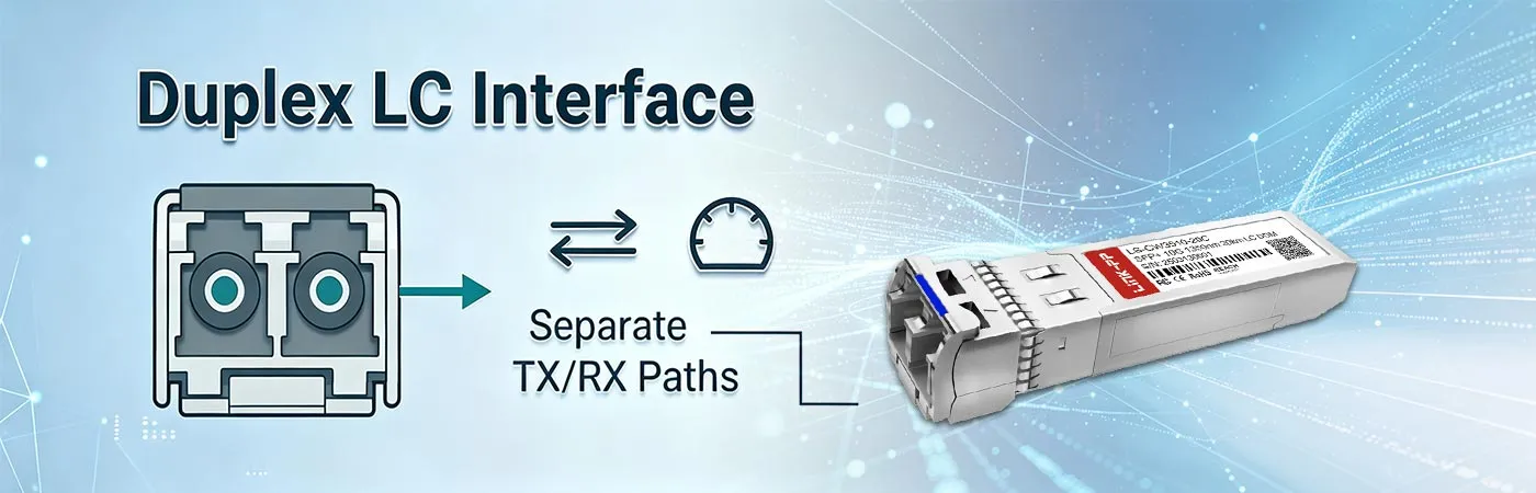 وحدة CWDM-SFP10G-20S بواجهة LC مزدوجة
