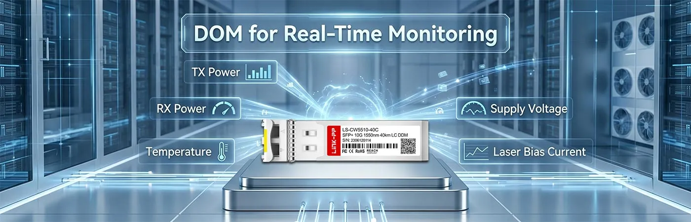EX-SFP-10GE-CWE55 Module with DOM for Real-Time Monitoring