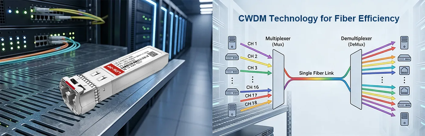 EX-SFP-10GE-CWE43-20 Module with CWDM Technology for Fiber Efficiency