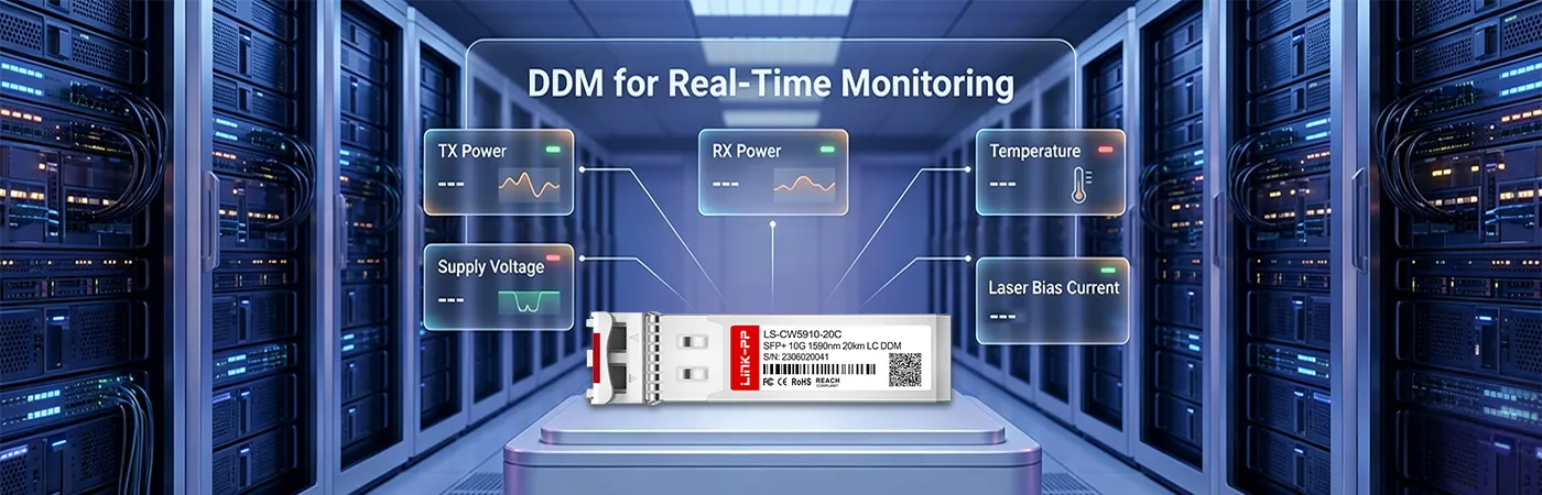 CWDM-SFP10G-20L Module with DDM for Real-Time Monitoring