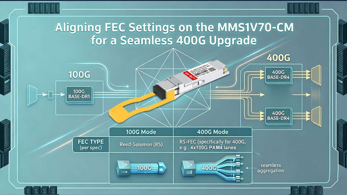 Ευθυγράμμιση ρυθμίσεων FEC στο MMS1V70-CM για απρόσκοπτη αναβάθμιση 400G