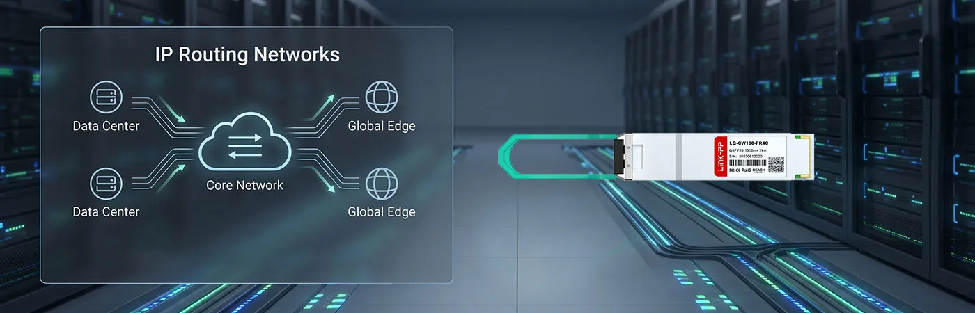 100G-QSFP28-CWDM4-2KM: 100G-Konnektivität für IP-Routing-Netzwerke