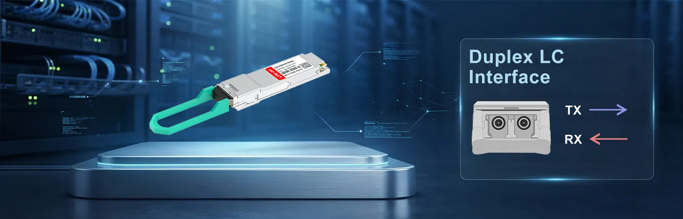 100G-QSFP28-CWDM4-2KM-Modul mit Duplex-LC-Schnittstelle