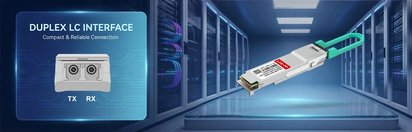 QSFP-CWDM4-100G-I Module with Duplex LC Interface