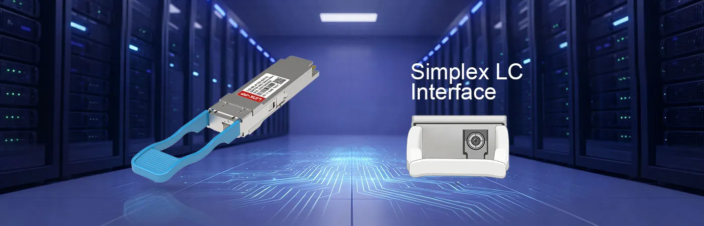 QSFP-BX40-100G-Modul mit Simplex-LC-Schnittstelle