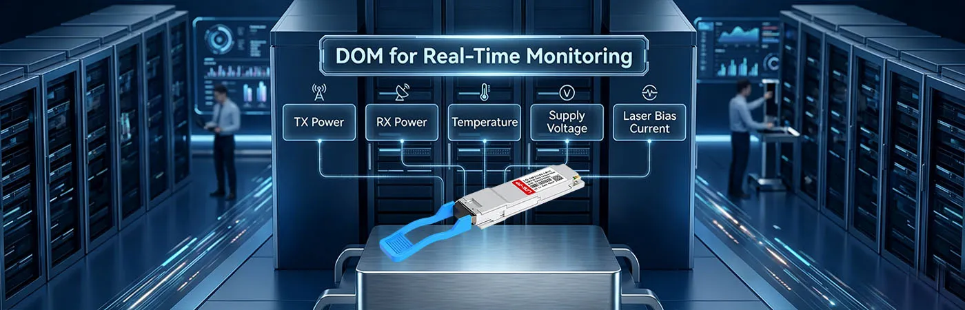 QSFP-LR-100G-Modul mit DOM für Echtzeitüberwachung