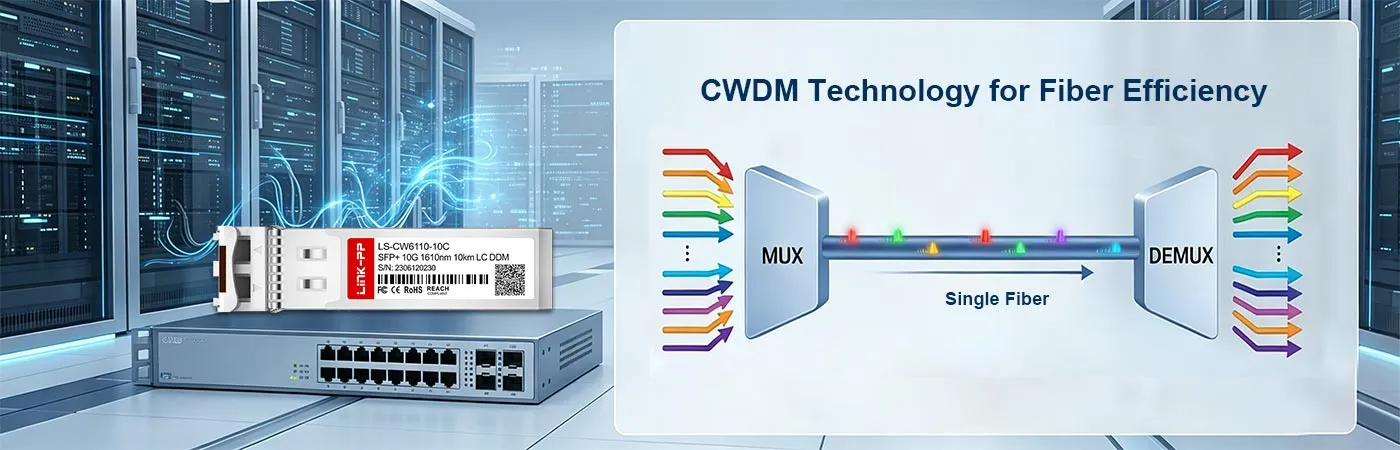 CWDM-SFP10G-10M Module with CWDM Technology for Fiber Efficiency