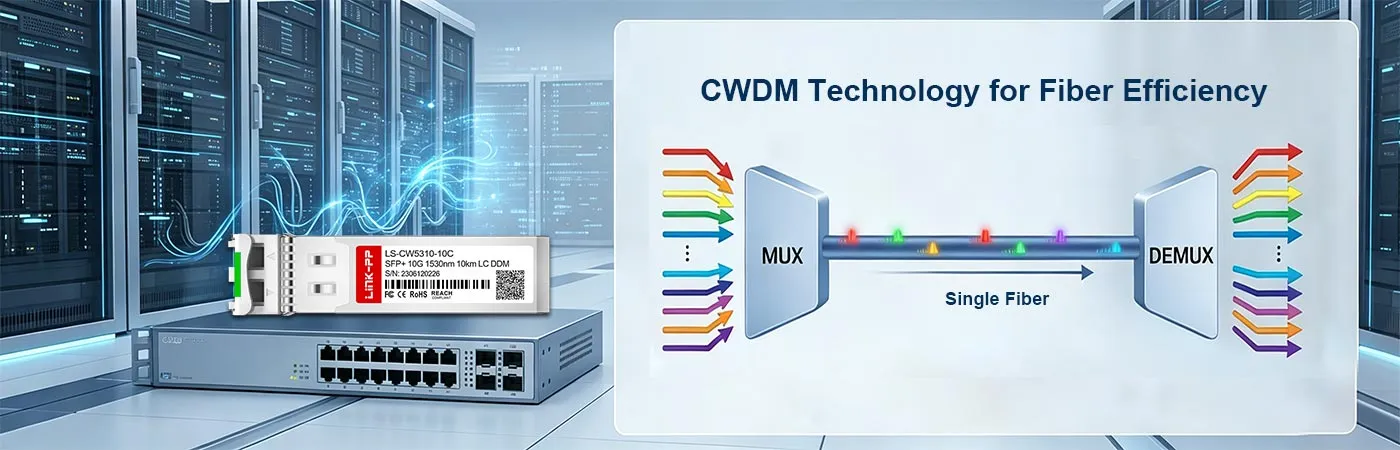CWDM-SFP10G-10M Module with CWDM Technology for Fiber Efficiency
