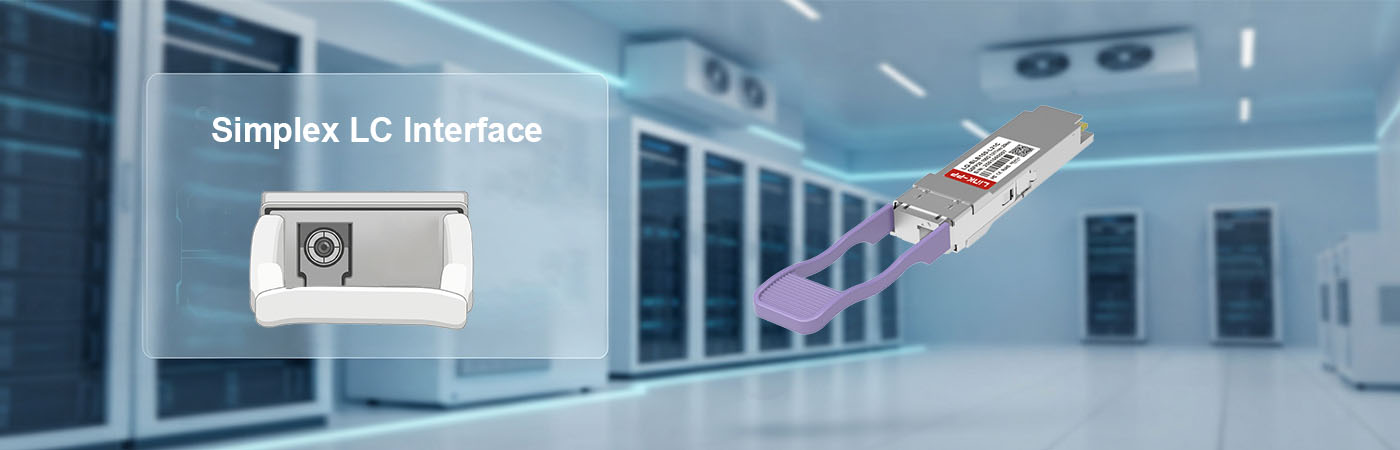 QSFP-BX20-100G-Modul mit Simplex-LC-Schnittstelle