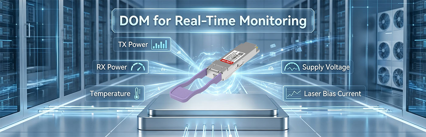 QSFP-BX20-100G-Modul mit DOM für Echtzeitüberwachung