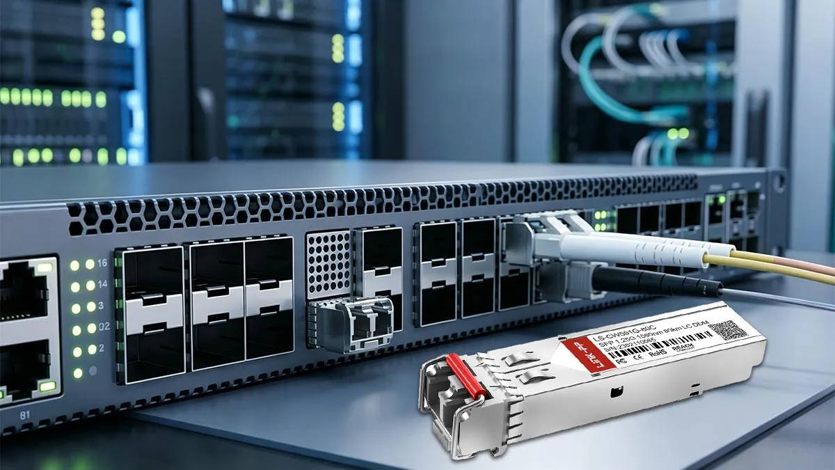 LINK-PP Demonstração de utilização do SFP 1G LS-CW591G-80C