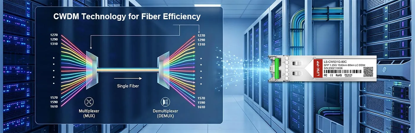 Modulo CWDM-SFP-1530 con tecnologia CWDM per l'efficienza della fibra