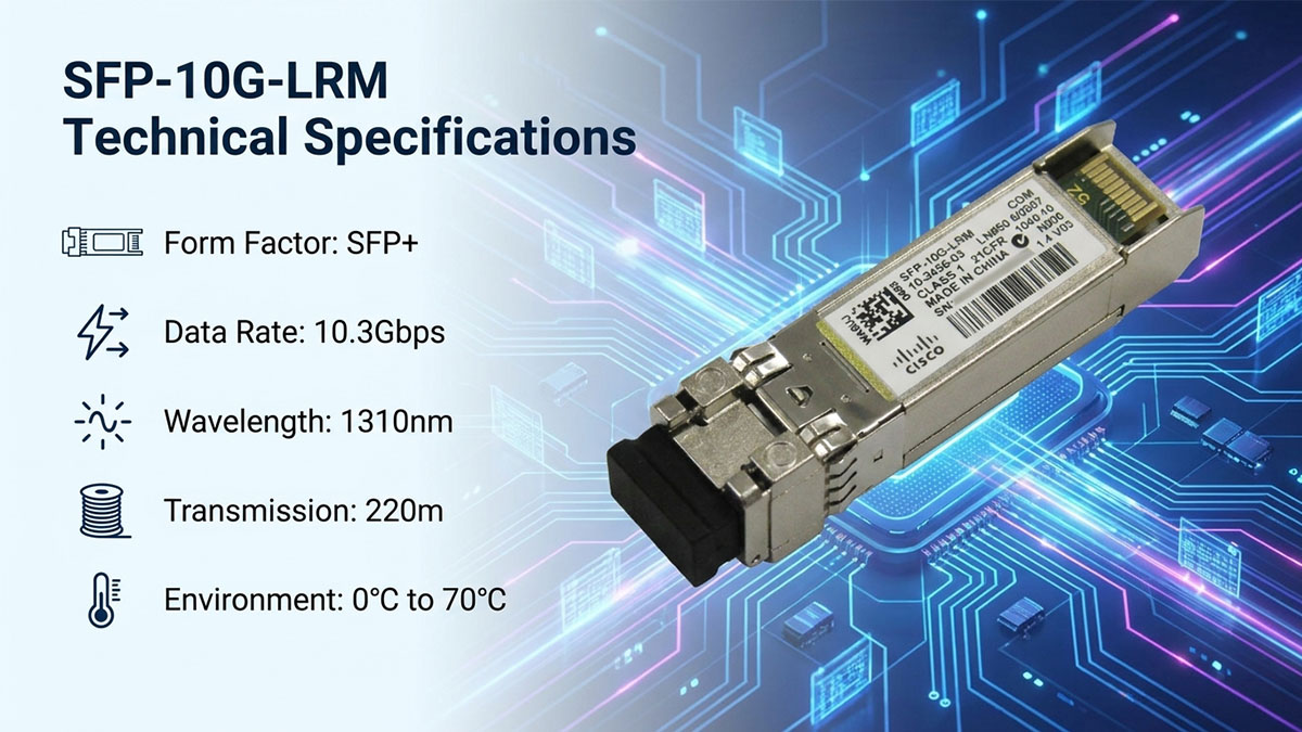 Cisco SFP-10G-LRM Datasheet Technical Specifications
