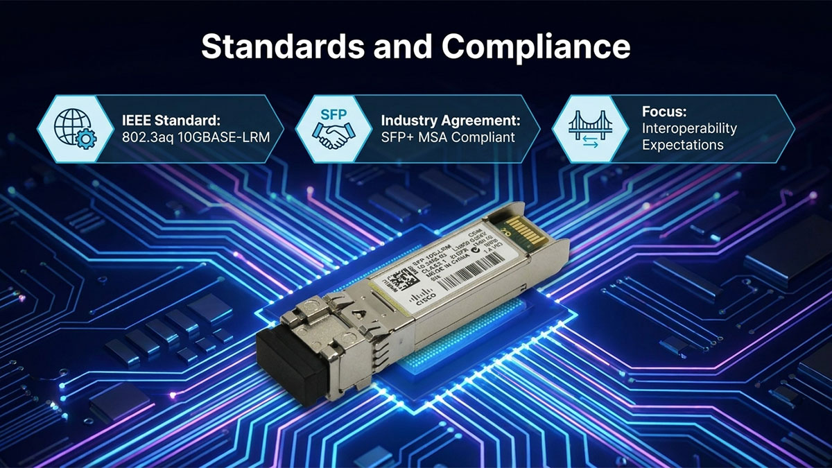 Cisco SFP-10G-LRM Standards and Compliance Information