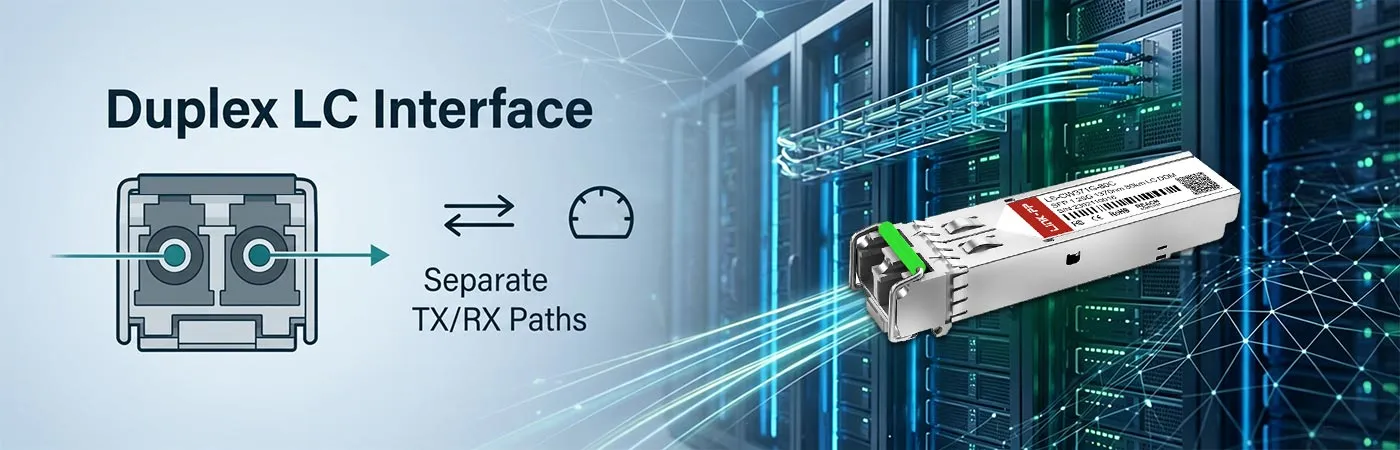 EX-SFP-GE80KCW1370 Module with Duplex LC Interface