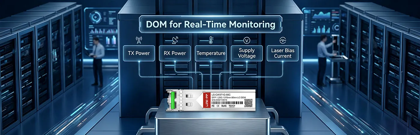 EX-SFP-GE80KCW1370 Module with DOM for Real-Time Monitoring