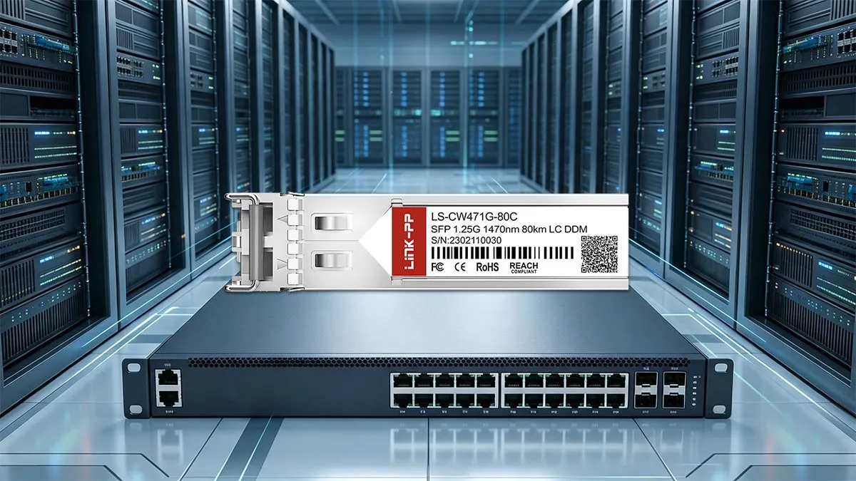LINK-PP وحدة بصرية SFP بسرعة 1 جيجابت LS-CW471G-80C
