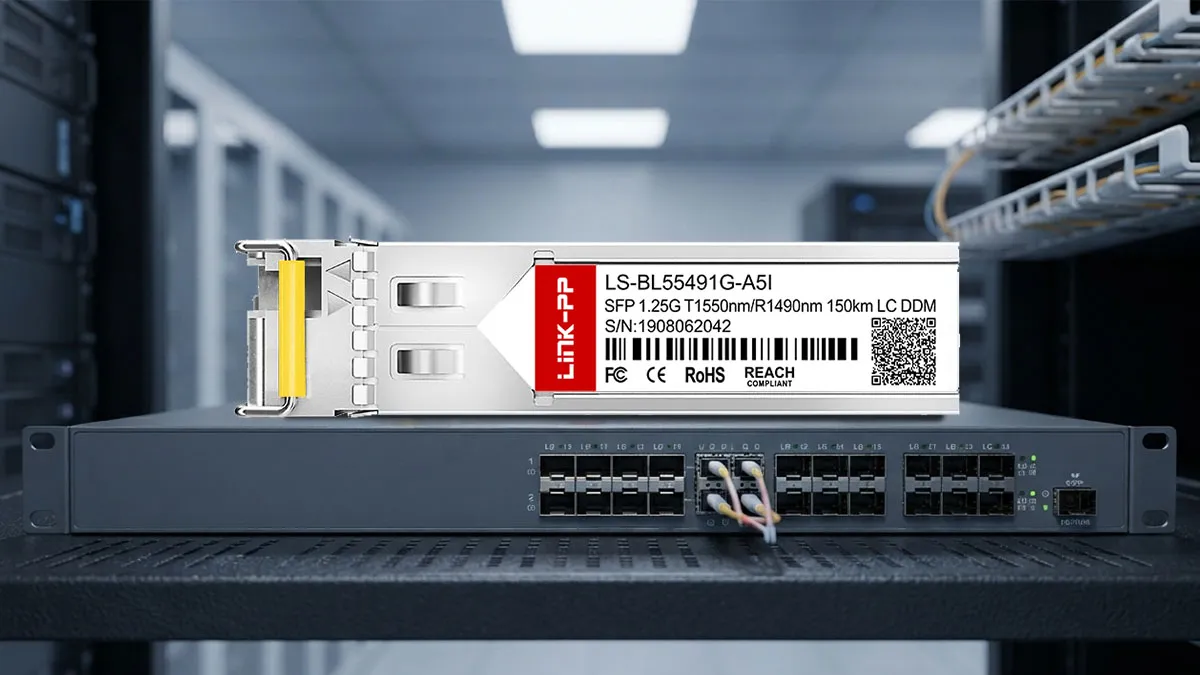 LINK-PP Módulo Óptico SFP BiDi LS-BL55491G-A5I 1G