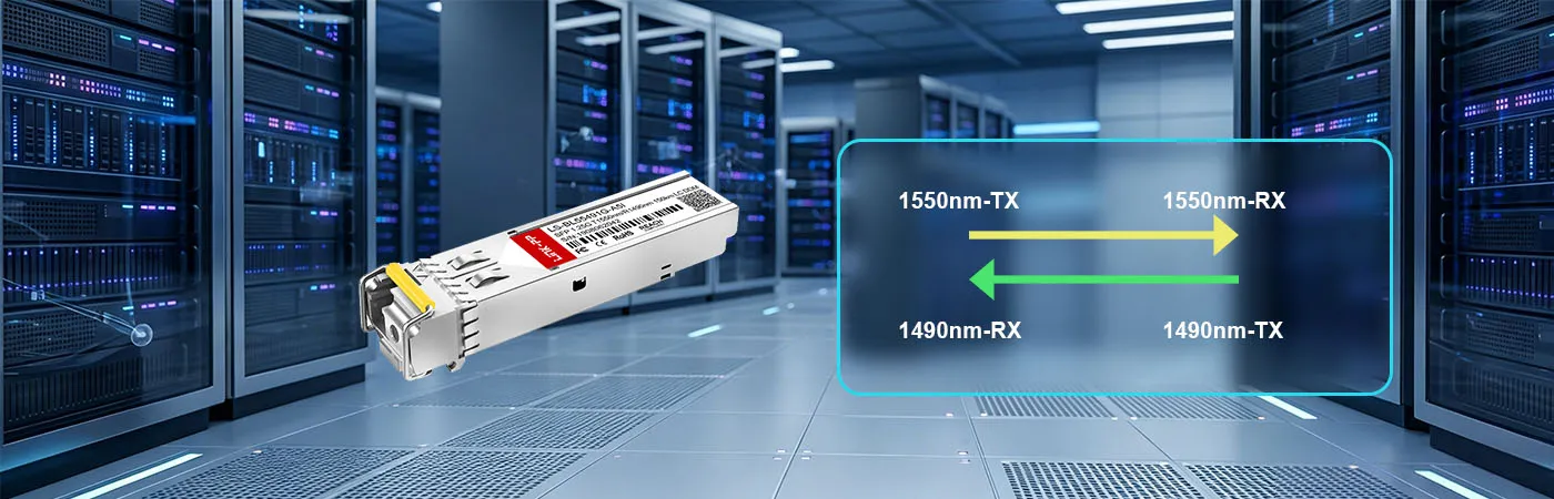 Módulo LS-BL55491G-A5I com comprimento de onda de transmissão de 1550 nm e recepção de 1490 nm.