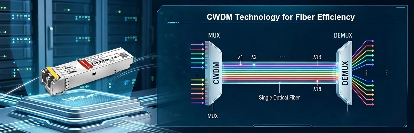 光ファイバー効率を高めるCWDM技術搭載LS-CW391G-80Cモジュール