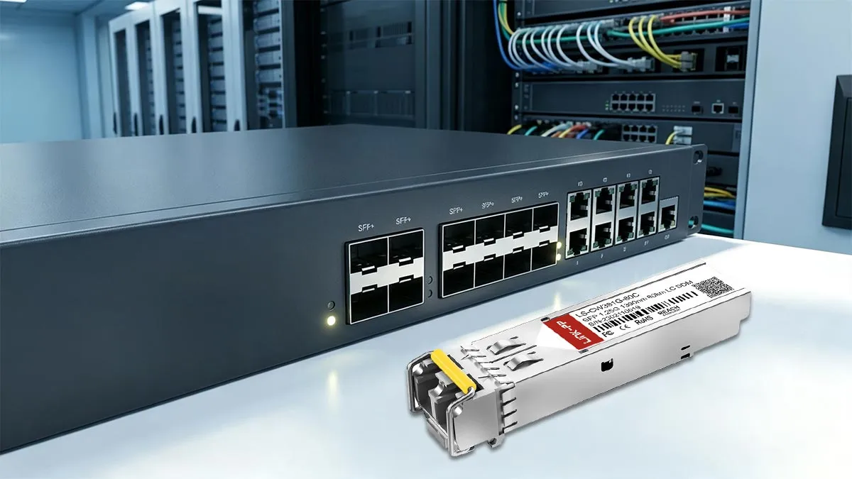 Brocade E1MG-CWDM80-1390 Compatible LINK-PP 1G SFP Usage Demonstration