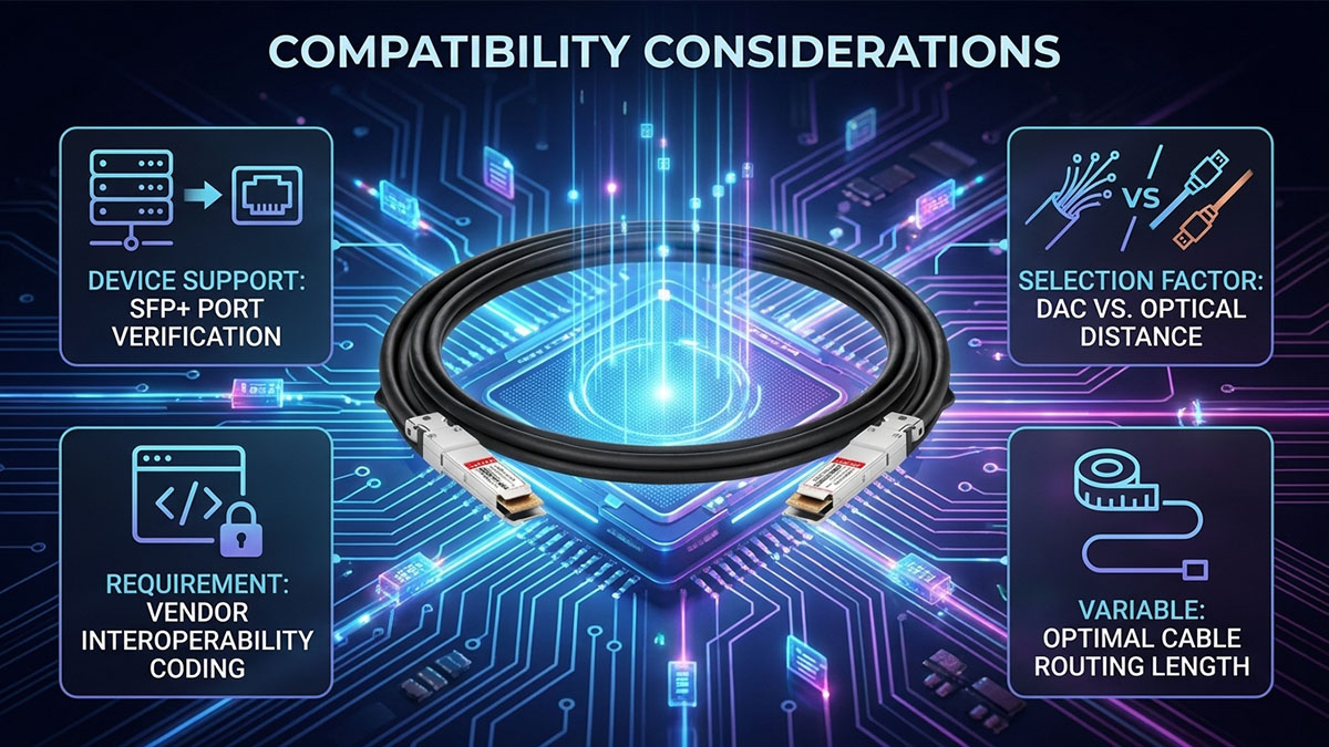 SFP-H10GB-CUxMの互換性に関する考慮事項