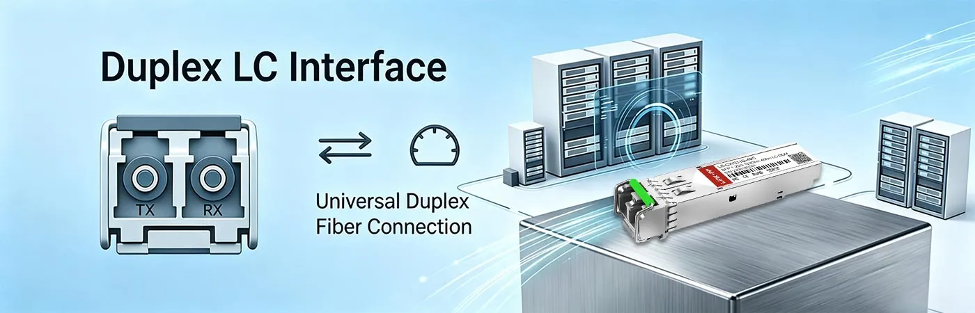 SFP-GE-LH40-SM1530-CW Module with Duplex LC Interface