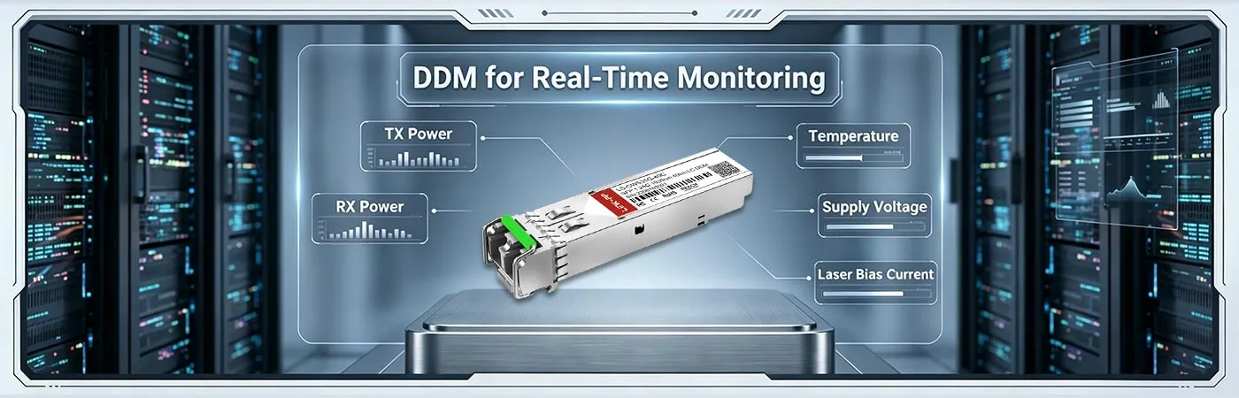 SFP-GE-LH40-SM1530-CW Module with DDM for Real-Time Monitoring