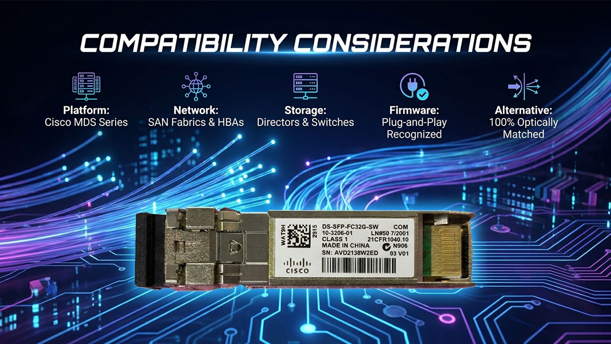 Cisco DS-SFP-FC32G-SW Compatibility Considerations