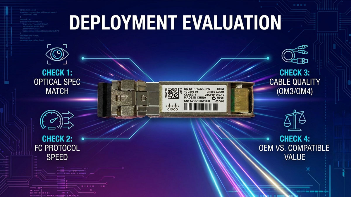 How to Evaluate Cisco DS-SFP-FC32G-SW Datasheet Before Deployment