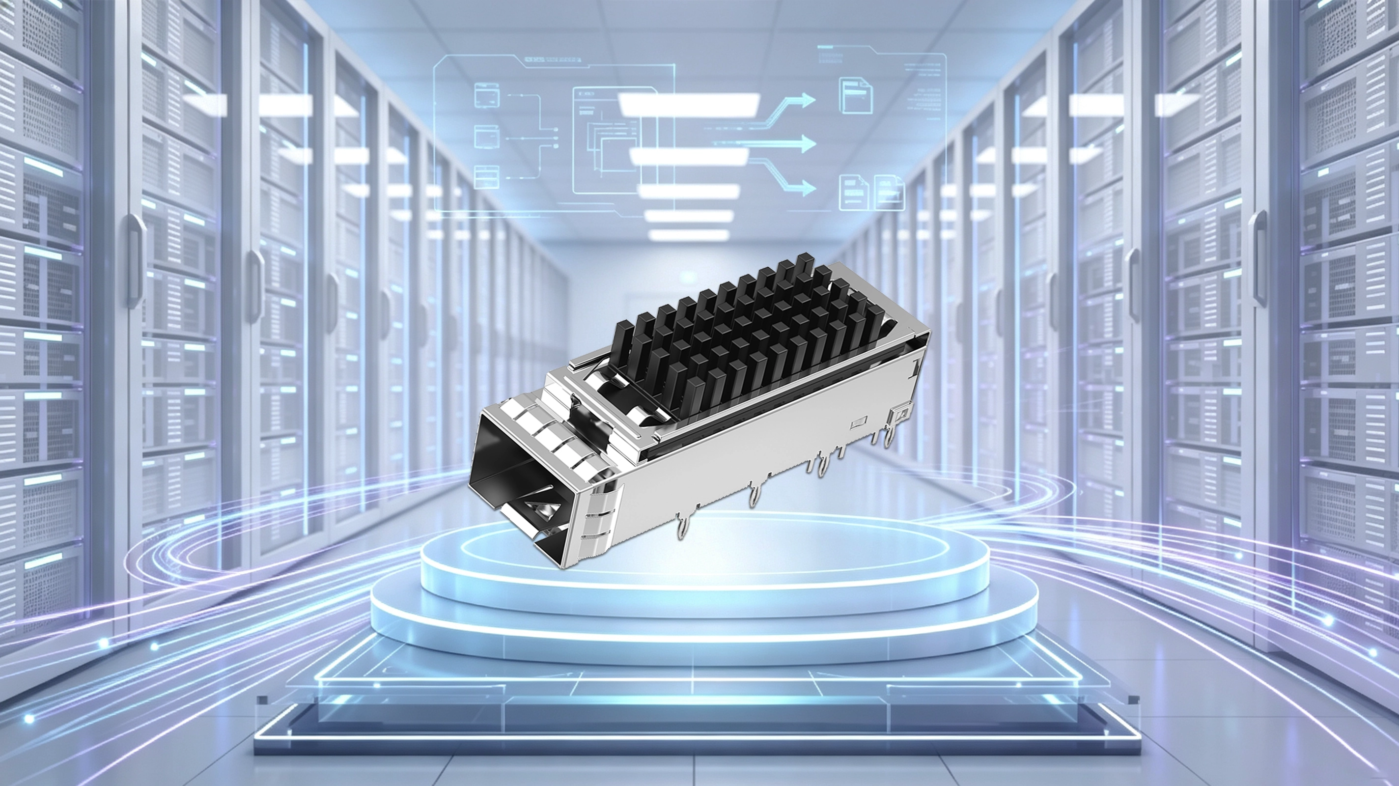 Amphenol U77-E16E8-2001 Compatible LINK-PP LP11BC02050 REVB 1x1 SFP+ Cage Specifications