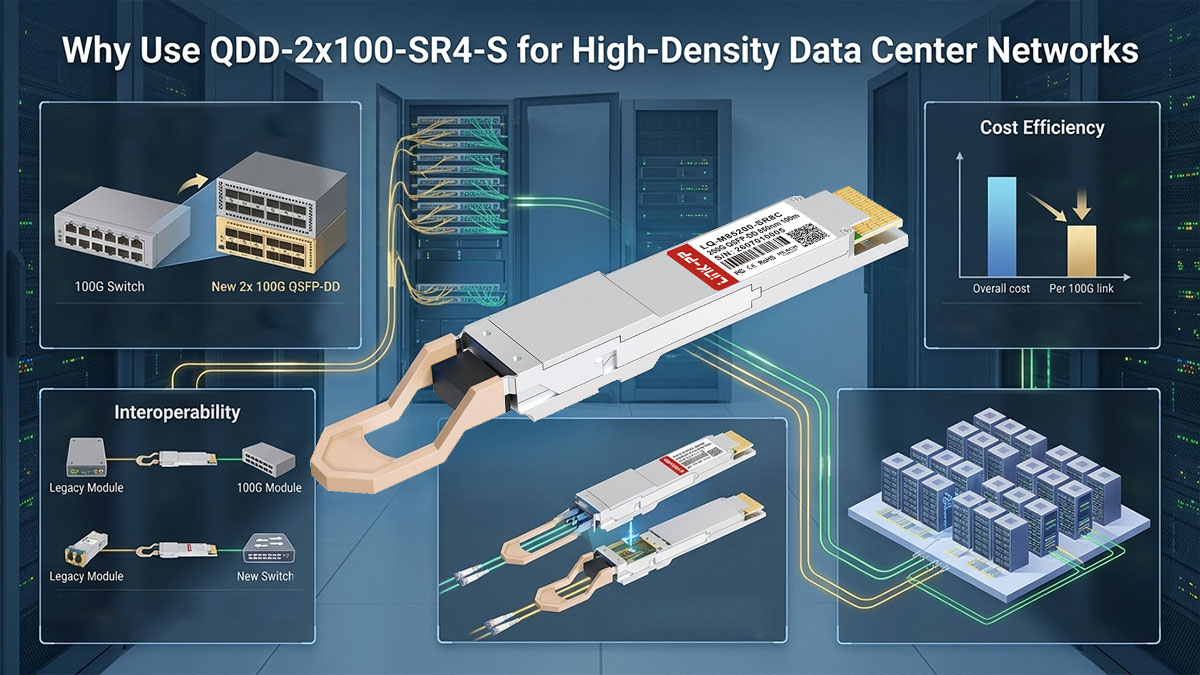 Why Use QDD-2&times;100-SR4-S for High-Density Data Center Networks